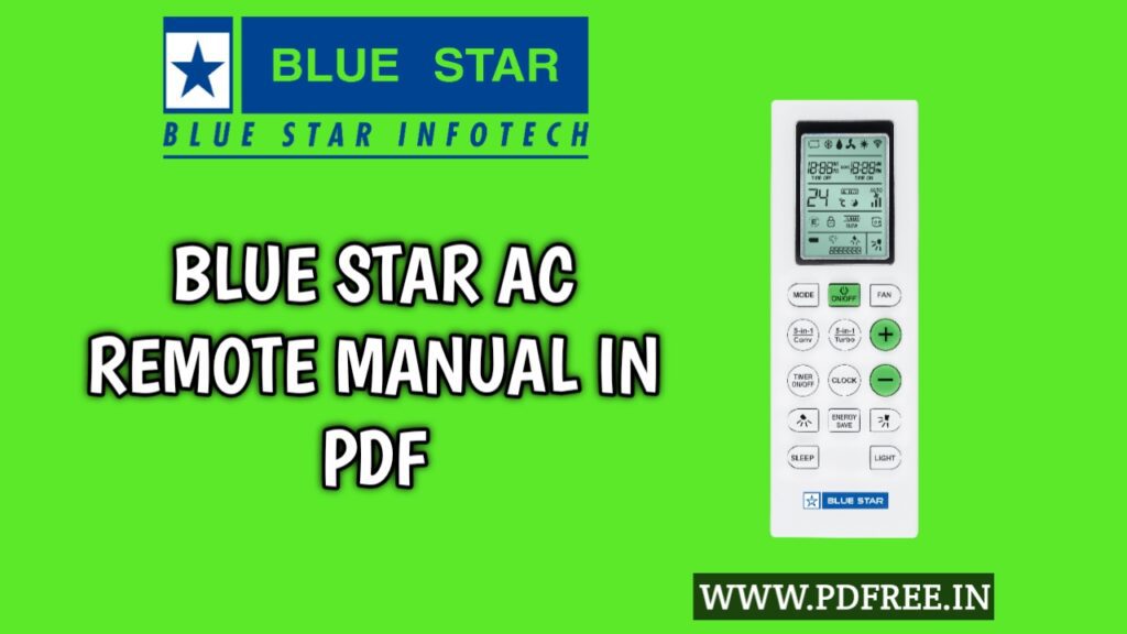Blue Star AC Remote Manual Pdf
